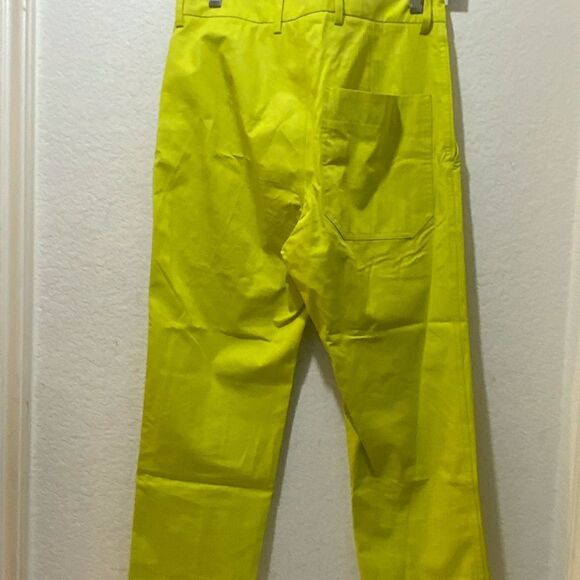 NWOT Sofie D'Hoore Piccolo High Waist Straight Cropped Pant Green Sz 34 - Picture 6 of 10